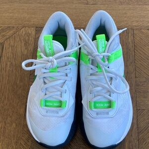 Nike Kids White and Lime Sneakers